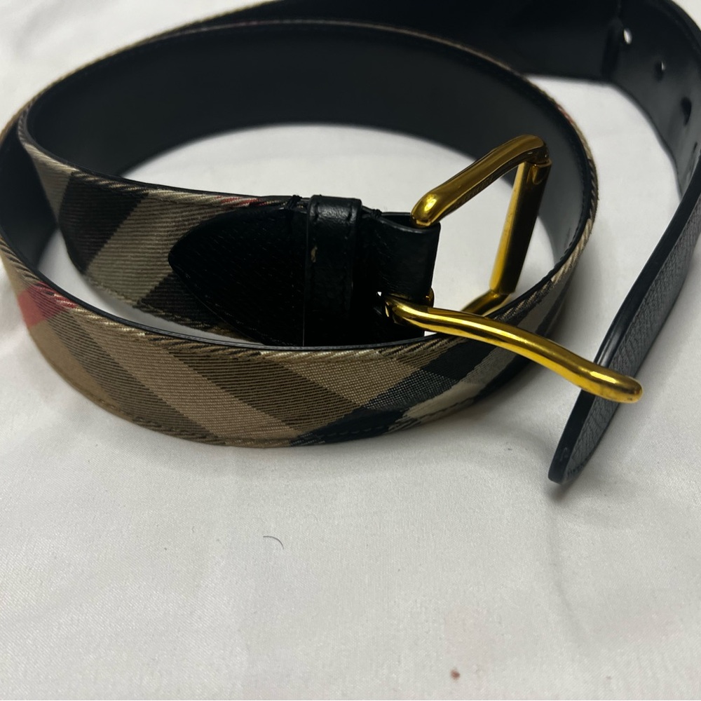 Burberry Men's Black and Tan Belt - Picture 3 of 3